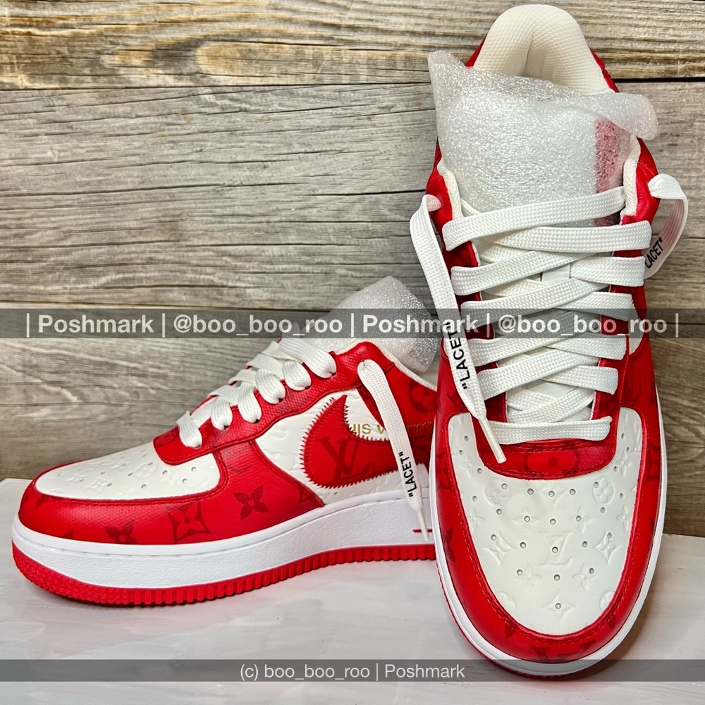 NWT 🆕 Nike Air Force 1 Louis Vuitton Low Sneakers, by Virgil Abloh, Sp/Su2022 - Picture 7 of 15